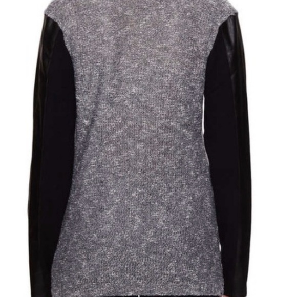 W118 by Walter Baker Faux Leather Sleeved Sweater - Picture 3 of 5